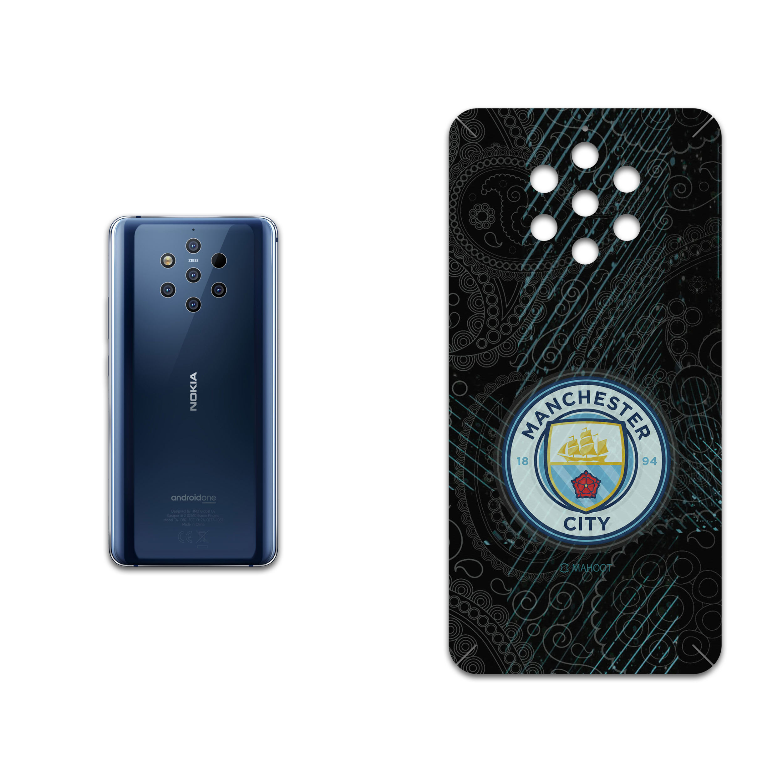 برچسب پوششی ماهوت مدل Manchester-City مناسب برای گوشی موبایل نوکیا 9 Pureview
