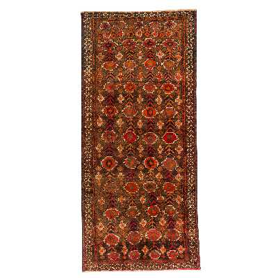 فرش دستبافت دو و نیم متری مدل نقشه بلوچ  کد 23.1259