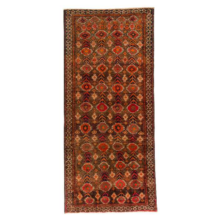 فرش دستبافت دو و نیم متری مدل نقشه بلوچ  کد 23.1259