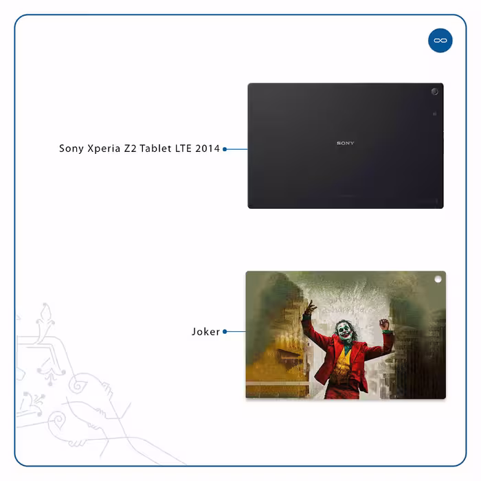 برچسب پوششی ماهوت مدل Joker مناسب برای تبلت سونی Xperia Z2 Tablet LTE 2014