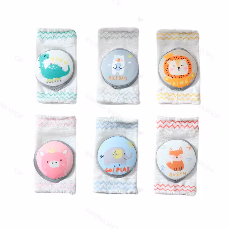زانوبند نخی محافظ دار نوزاد شش طرح حیوانات Kids Socks
