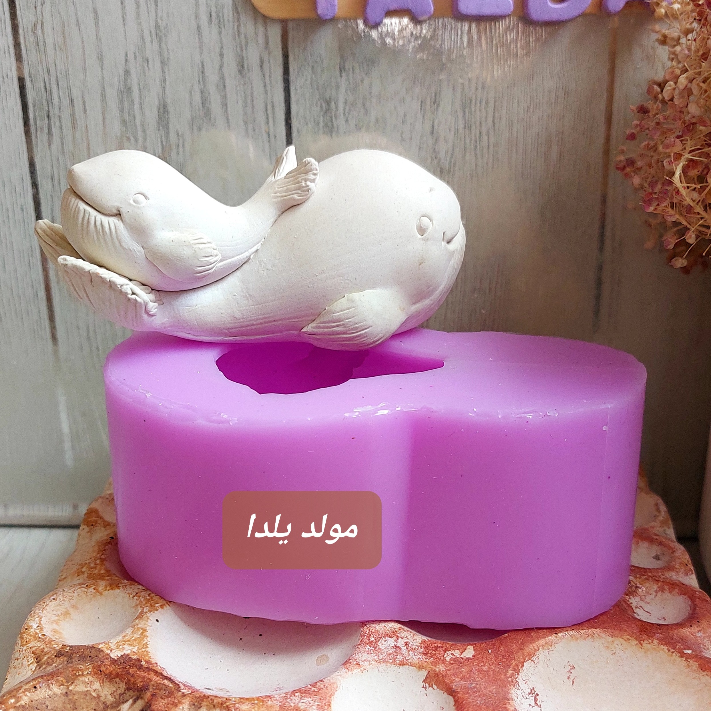 قالب سیلیکونی نهنگ مادر و بچه