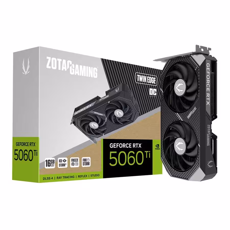 Zotac RTX5060 Ti 16GB Twin Edge | فریم‌ریت بالا و مصرف بهینه