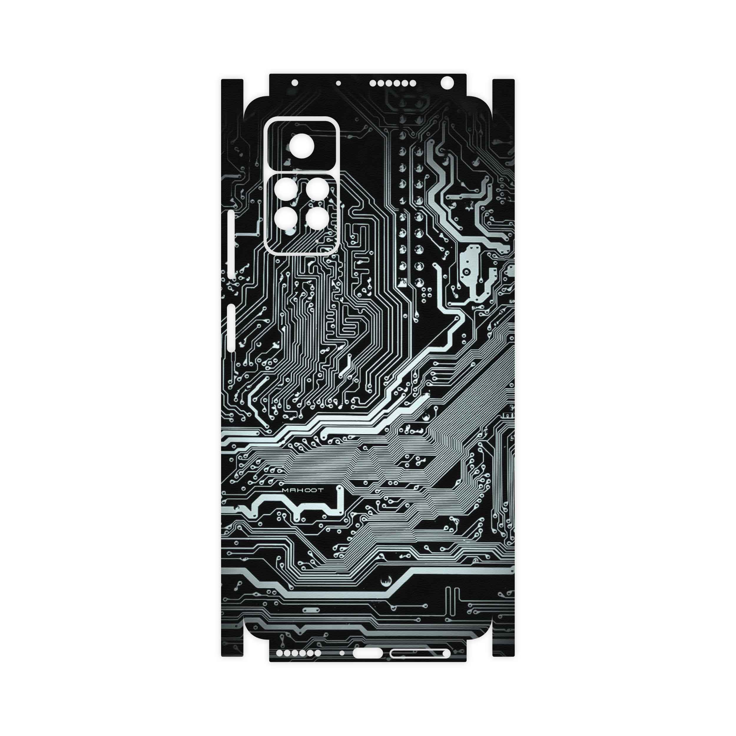 برچسب پوششی ماهوت مدل Black-Printed-Circuit-Board-FullSkin مناسب برای گوشی موبایل شیائومی Redmi Note 11 Pro