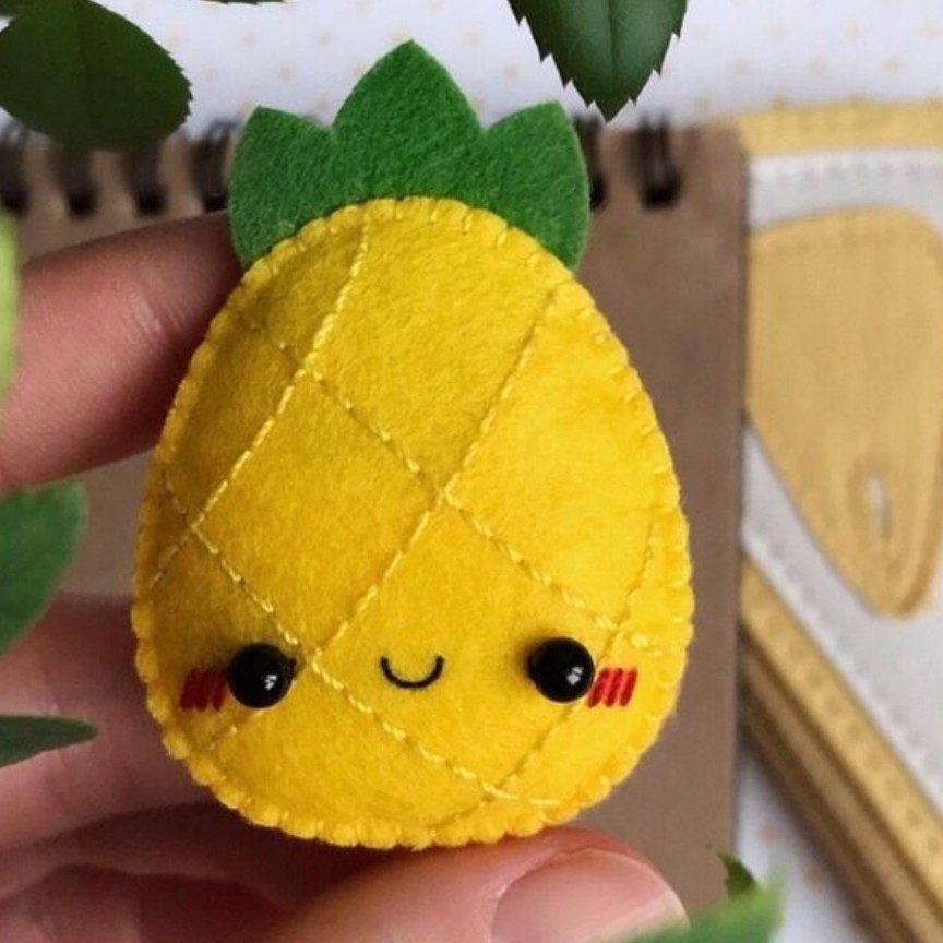 آناناس نمدی میوه نمدی عروسک آناناس 