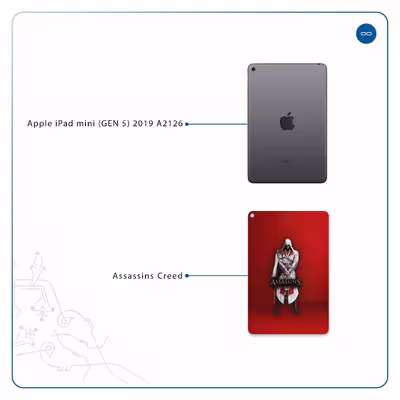 برچسب پوششی ماهوت مدل Assassin-Creed-Game مناسب برای تبلت اپل iPad mini (GEN 5) 2019 A2126