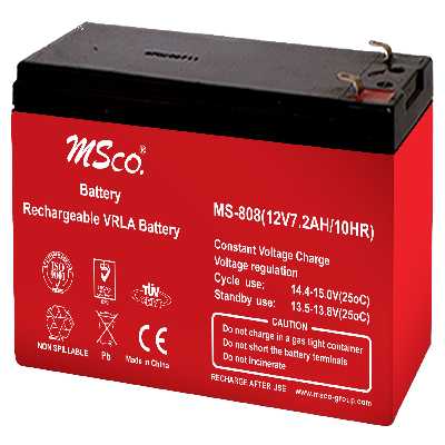 باتری یو پی اس 12 ولت 7.2 آمپر ساعت ام اس کو مدل MS-808