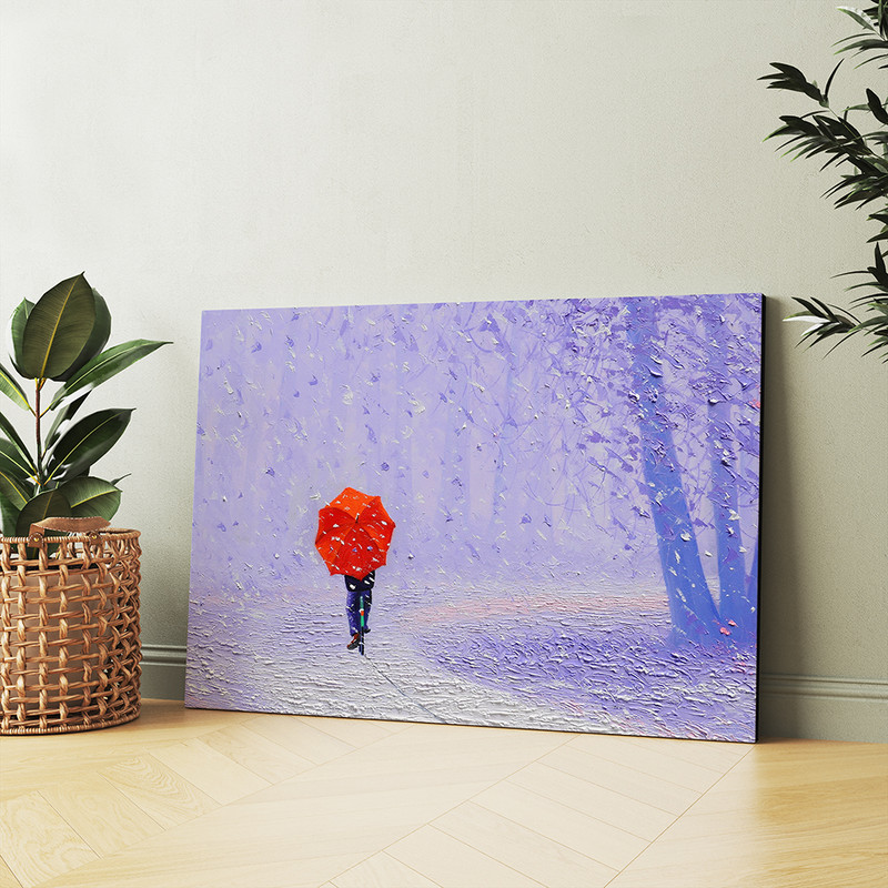 تابلو شاسی مدل چتر و برف کد S060013 | دنیای قاب