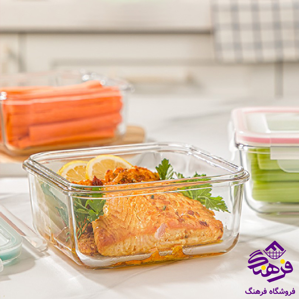 ظرف شیشه ای 950 میلی لیتر لیمون