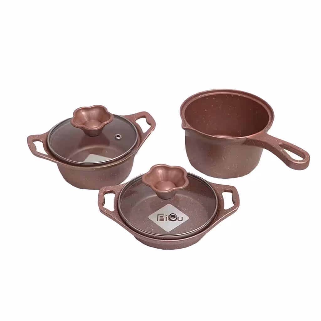 سرویس قابلمه چدن گرانیت 5 پارچه نوزاد پیلو Pilau
