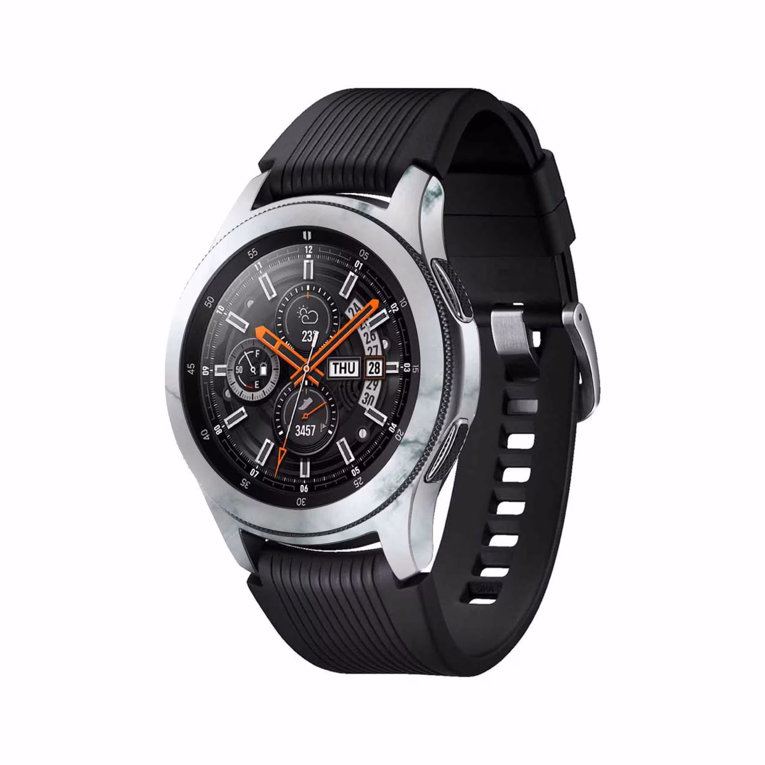 برچسب ماهوت طرح Blanco-Smoke-Marble مناسب برای ساعت هوشمند سامسونگ Galaxy Watch 46mm