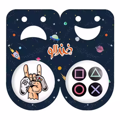 پیکسل خندالو مدل گیمر GAMER کد 38873888 مجموعه 2 عددی