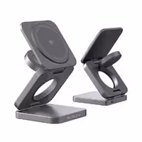 پایه نگهدارنده موبایل دلفی مدل Delfy Trios 3-in-1 Qi2 Charging Station 15W