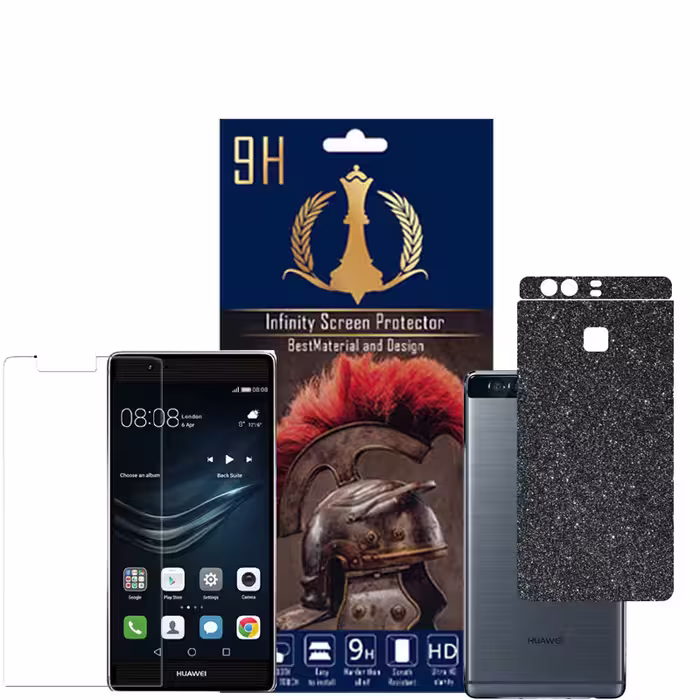 برچسب پوششی اینفینیتی مدل PRO MAX مناسب برای گوشی موبایل هوآوی P9 به همراه محافظ صفحه نمایش