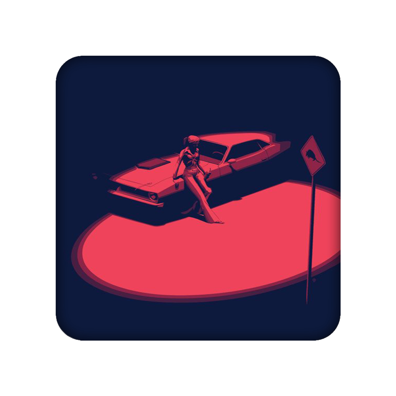 زیر لیوانی طرح دختر کد 834