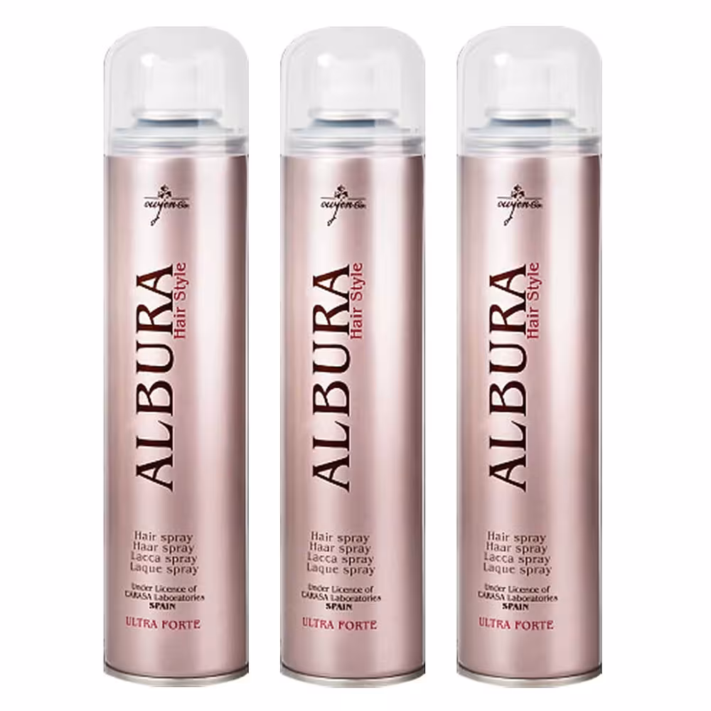 اسپری چسب مو آلبورا مدل Ultra Forte حجم 250 میلی لیتر مجموعه 3 عددی