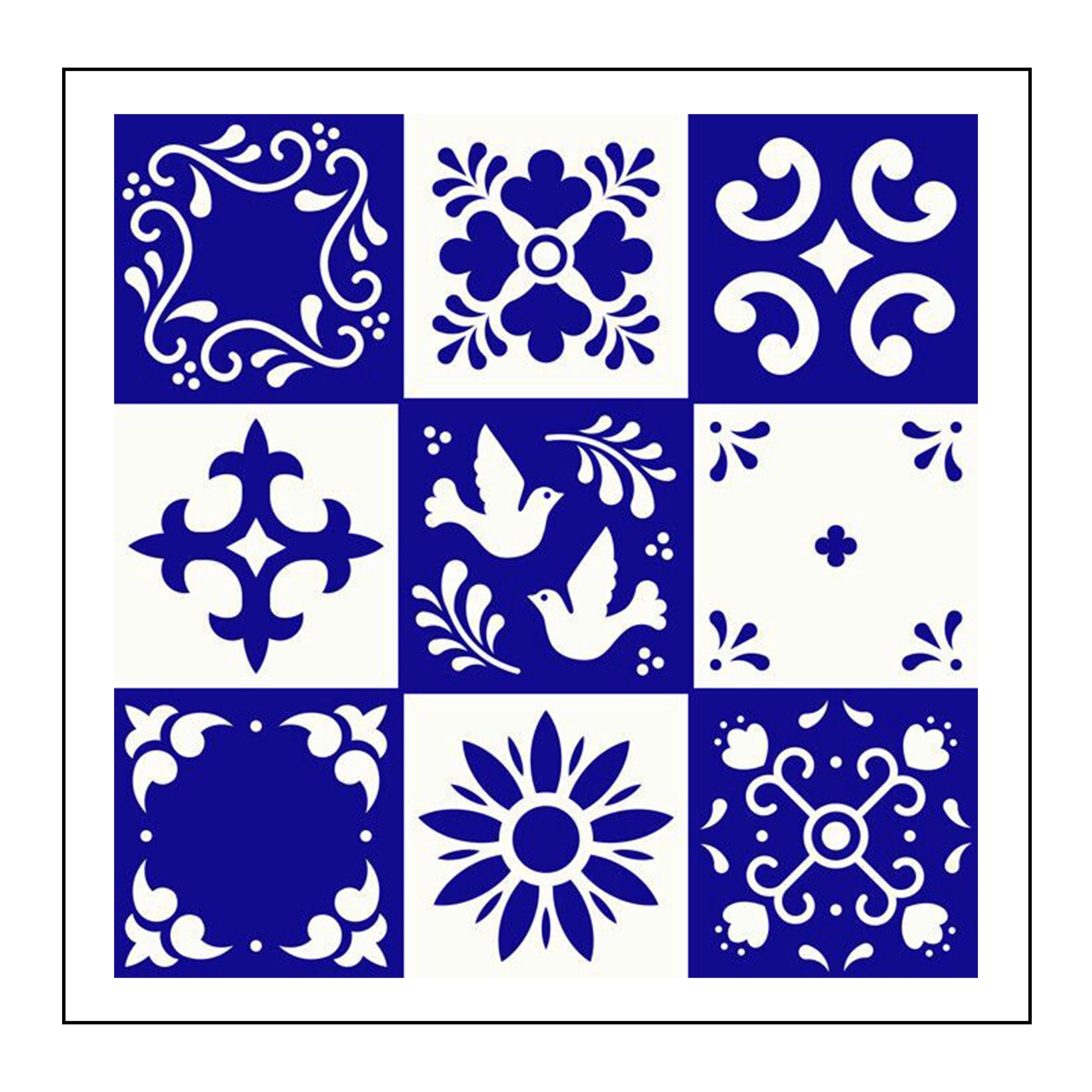 کاشی گلاک طرح سنتی ایرانی کد TT112