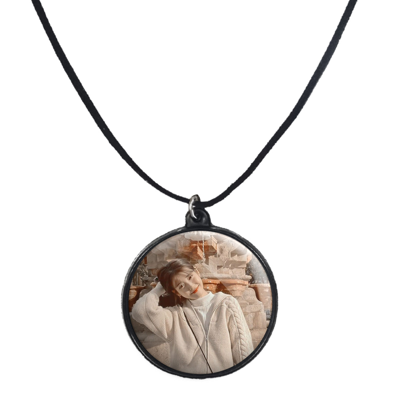 گردنبند پرمانه طرح IU کد pmb.35942 مدل دو طرفه