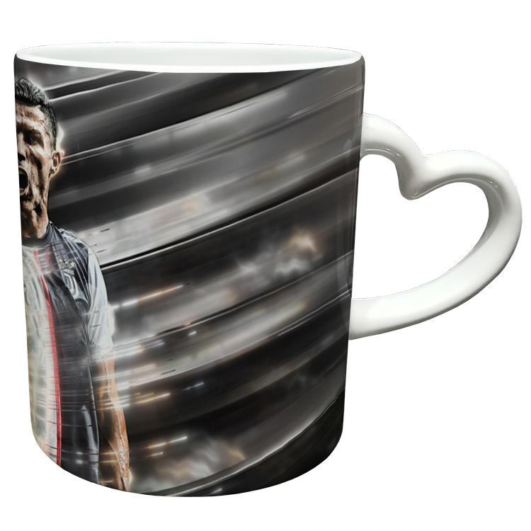 ماگ مدل دسته قلبی طرح رونالدو کد 210