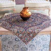 رومیزی ترمه حسینی ابریشمی طرح پدیده ابعاد یک در یک