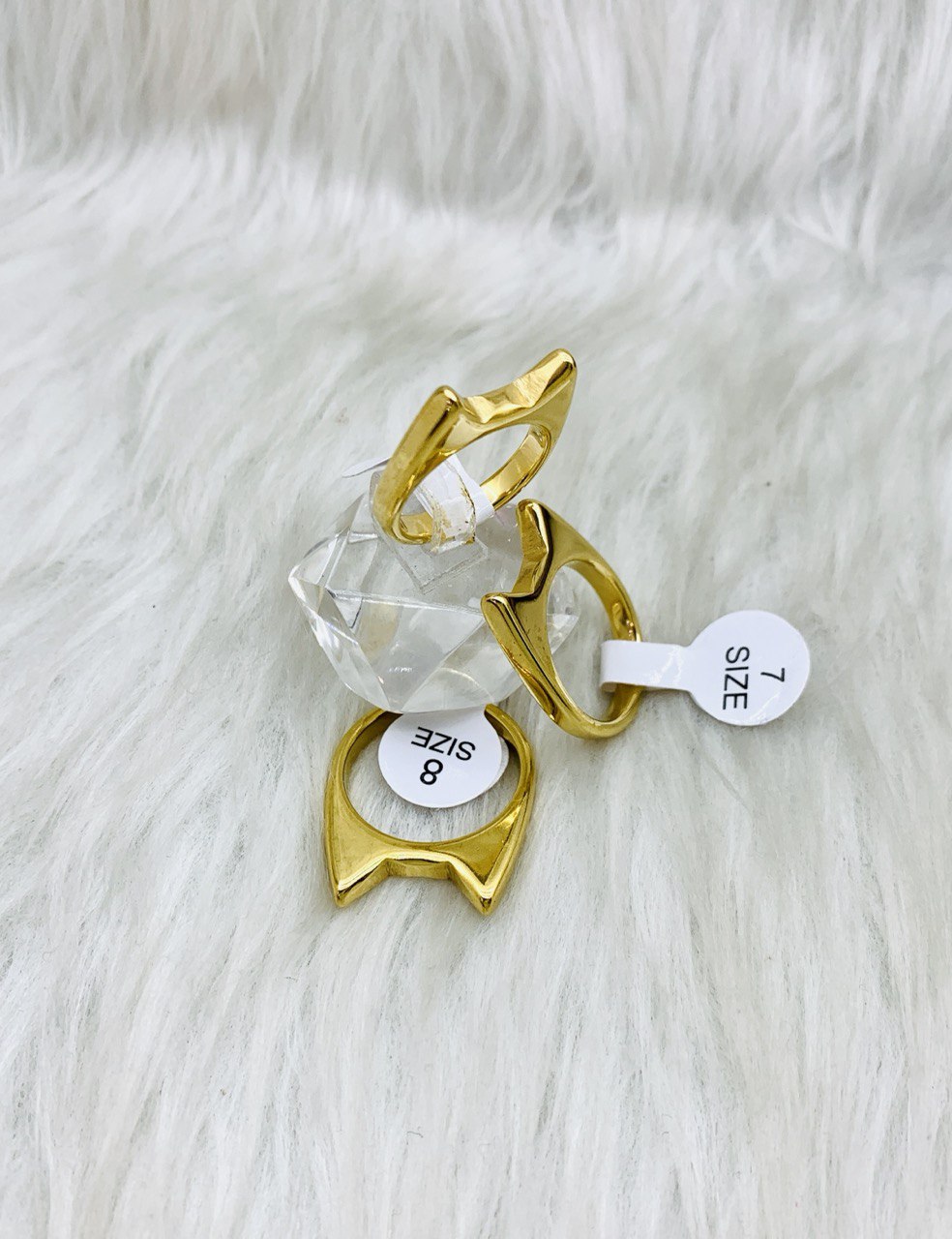 انگشتر استیل طرح گربه جدید رنگ طلایی