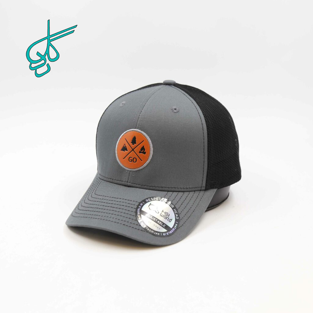 خرید کلاه نقابدار بیسبالی كتان تراكر LEATHER PATC رنگ ذغالی کد 2815949 - ردگل