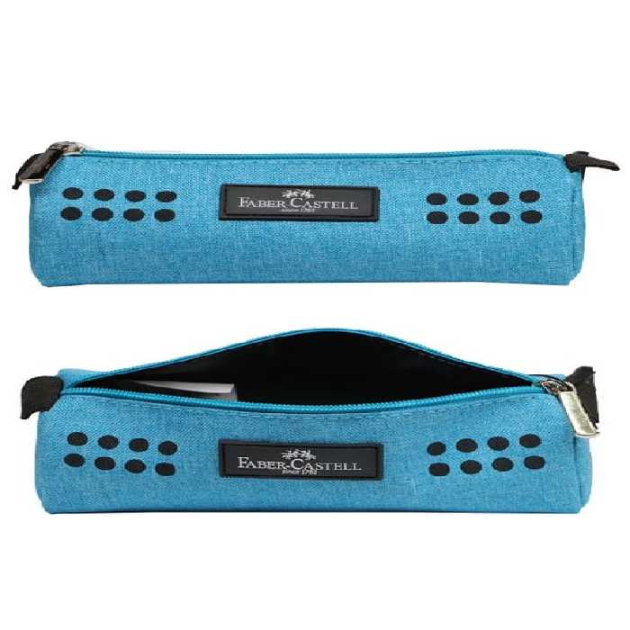 جامدادی تک زیپ پارچه ای آبی طرح گریپ 31914942 فابر کاستل