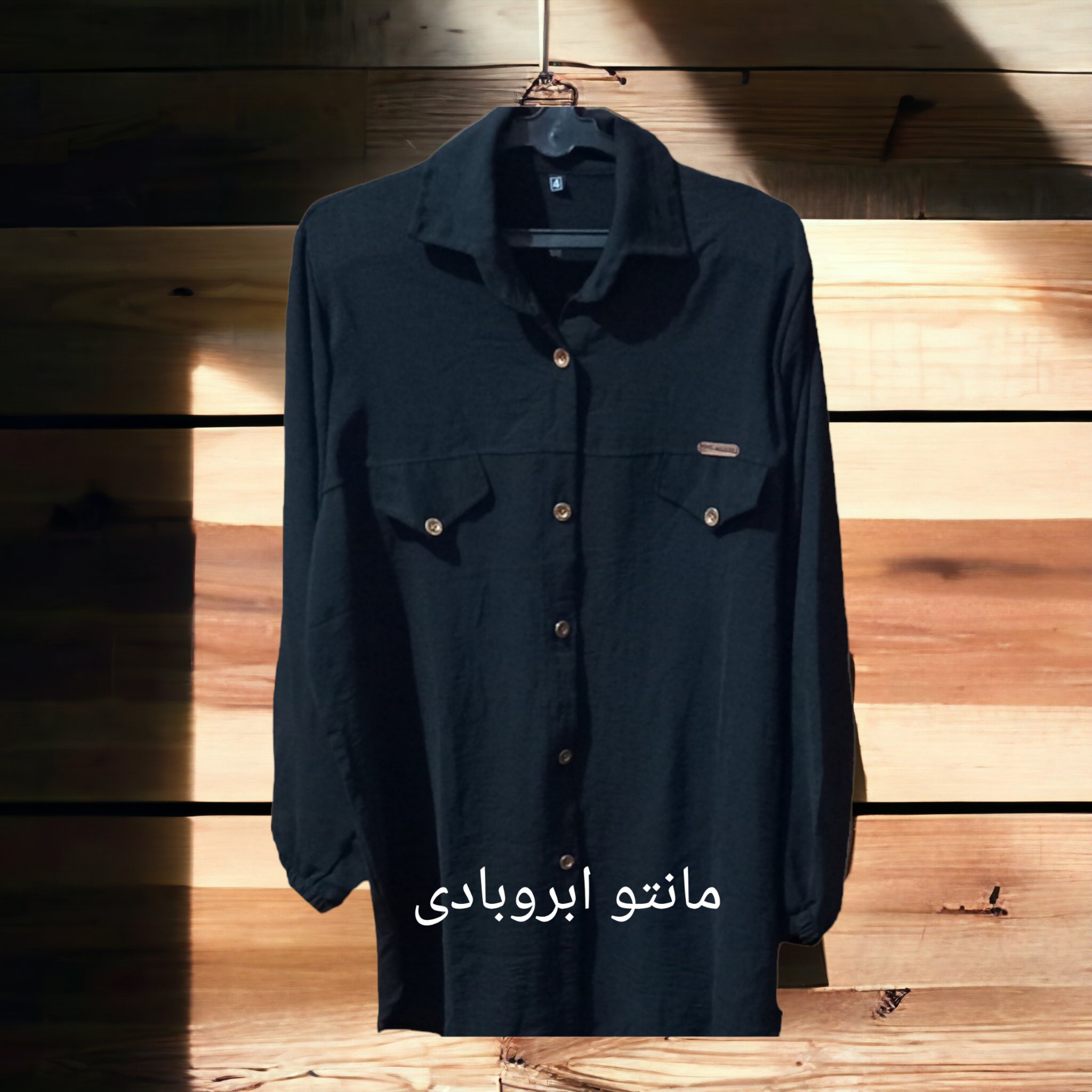 مانتو ابروبادی مشکی فقط سایز 2