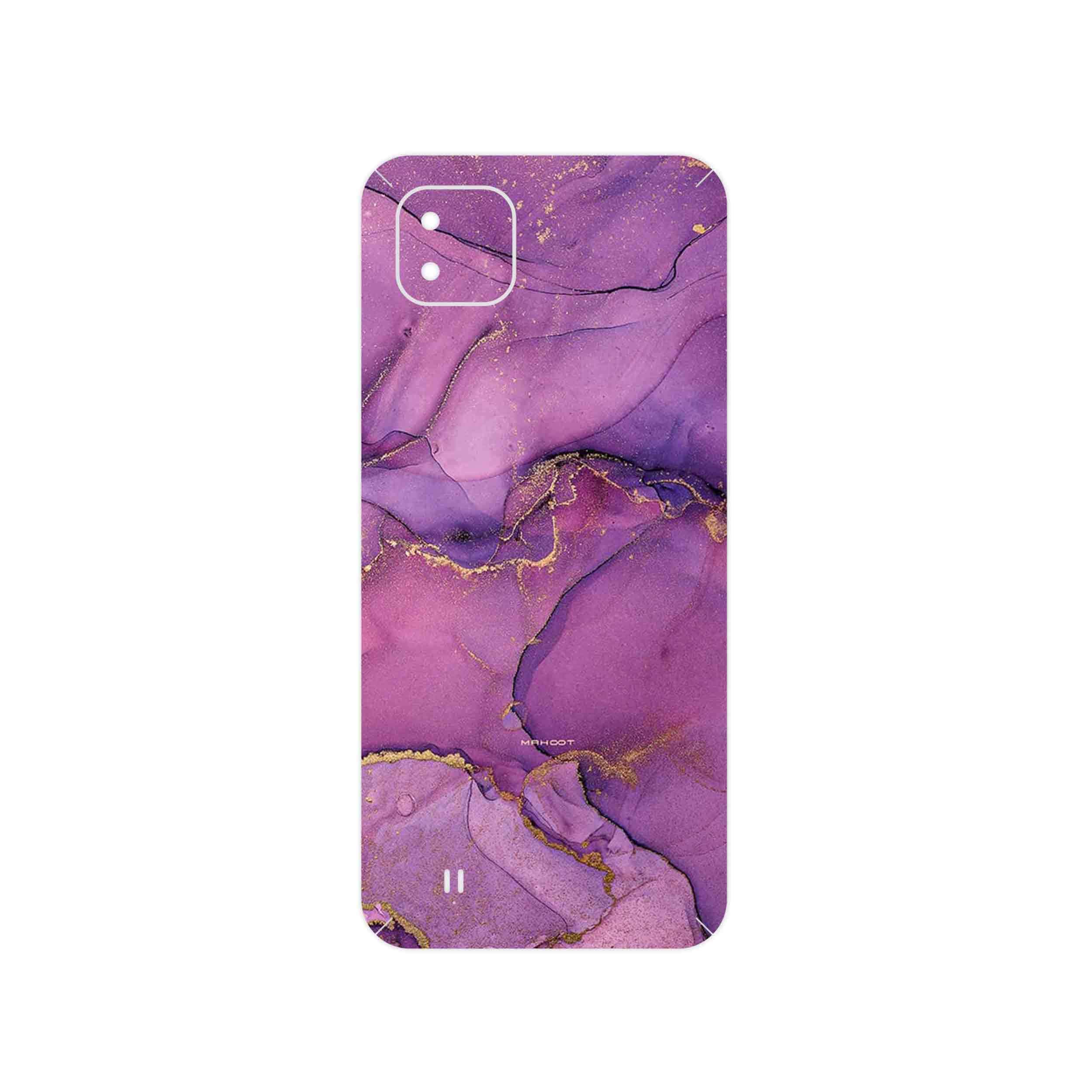 برچسب پوششی ماهوت مدل Purple Marble مناسب برای گوشی موبایل ریلمی C11 2021