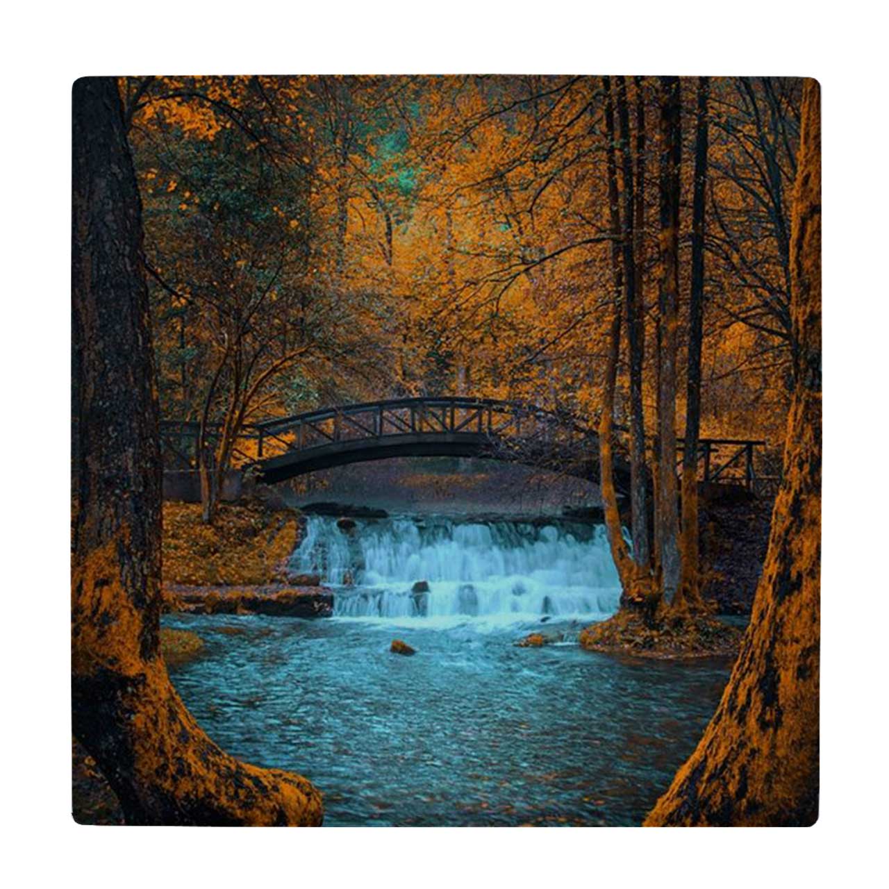  کاشی کارنیلا طرح رودخانه جنگلی کد wkk3369