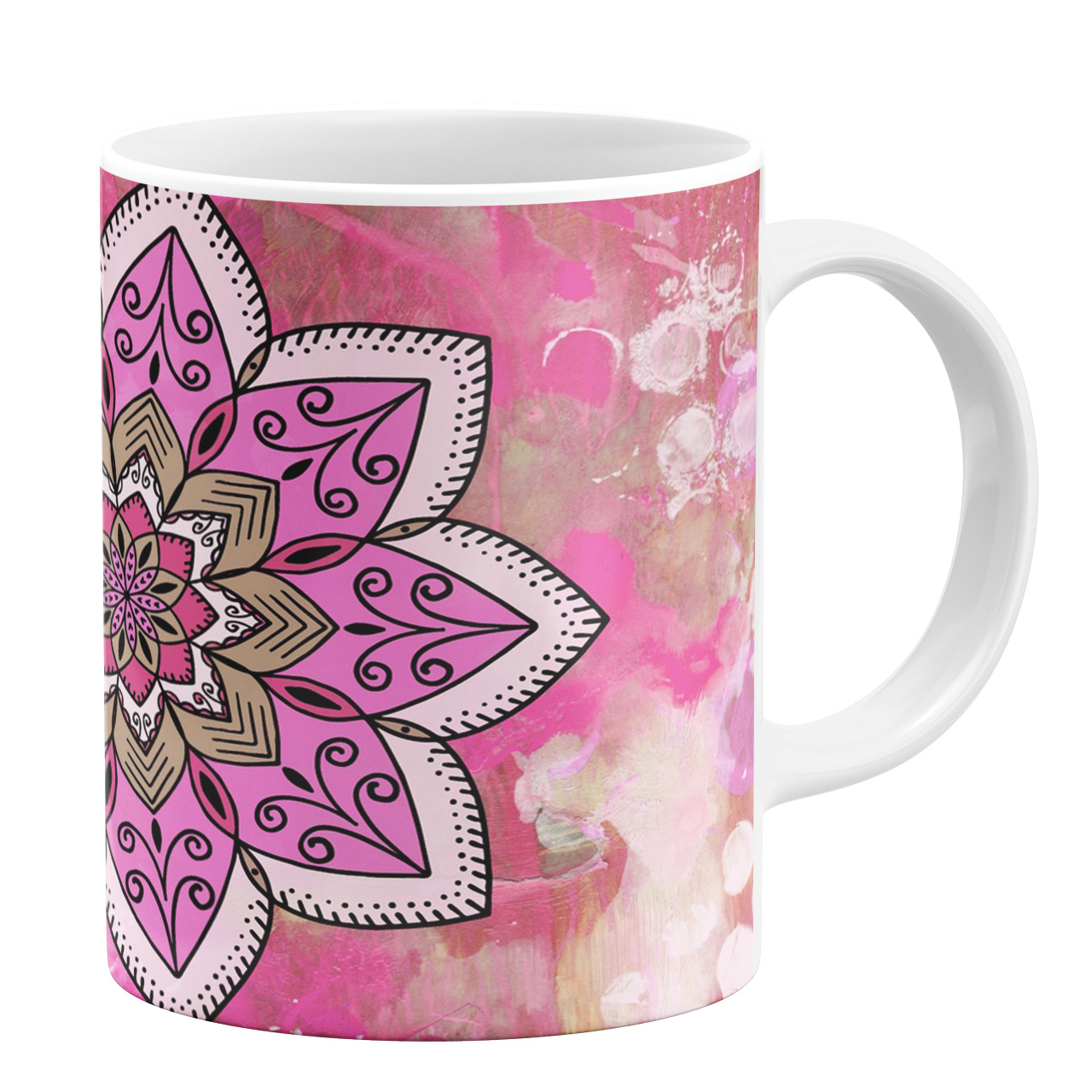 ماگ طرح گل کد 110073