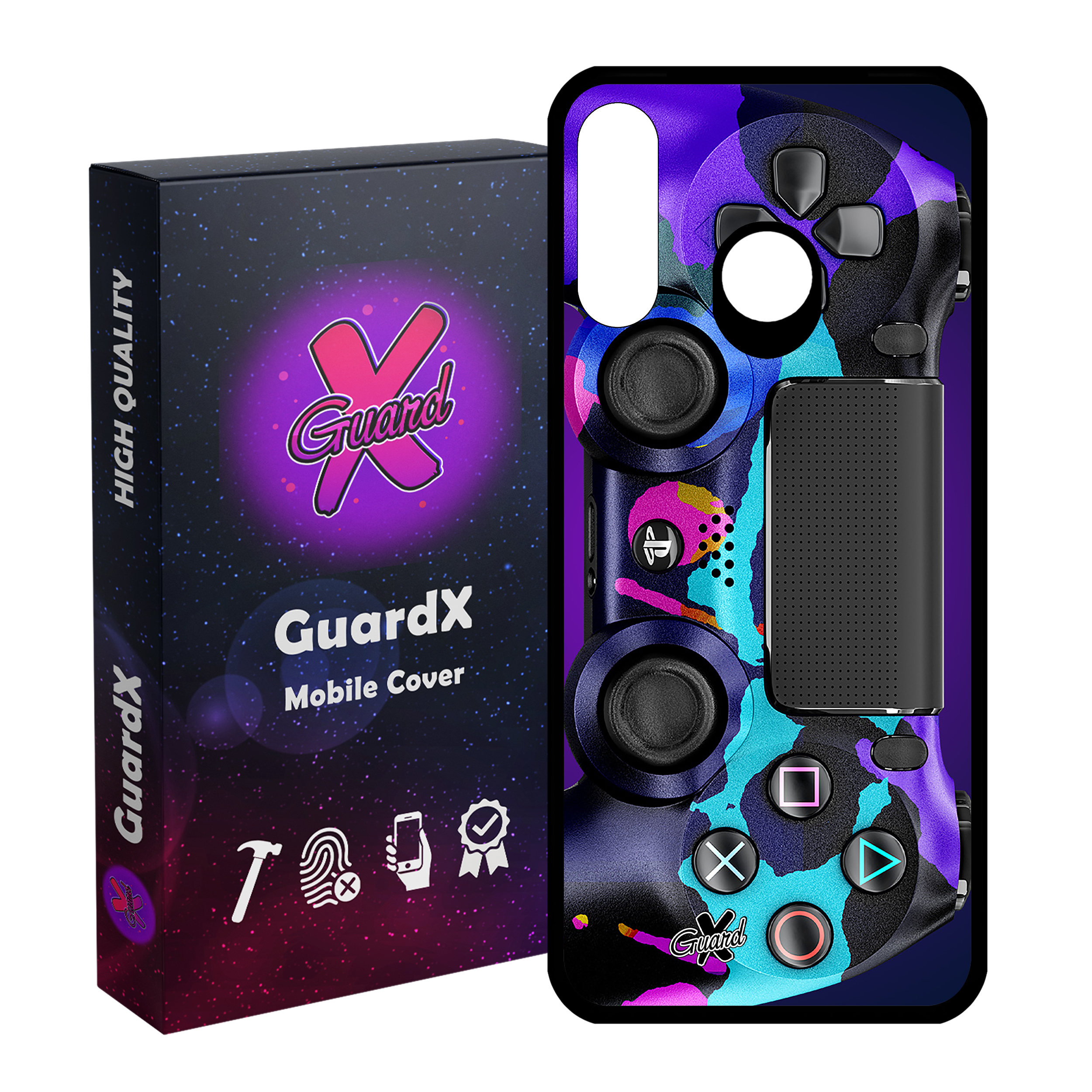 کاور گارد ایکس طرح PS4 Controller مدل Glass10089 مناسب برای گوشی موبایل هوآوی P30 Lite