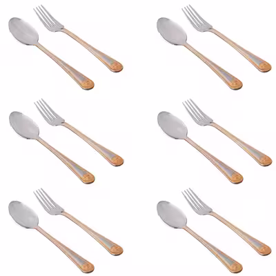 ست قاشق و چنگال مدل Jasco-02 بسته 12 عددی