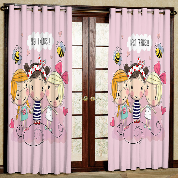 پرده مدل دختر هازان پانچی کد 1 سایز 280x140 سانتی متر