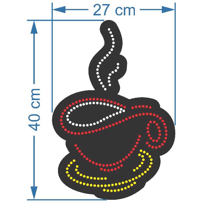 تابلو ال ای دی آیاز طرح کافه کد 247