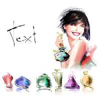 خرید و دانلود عکس نقاشی آبرنگ زنی با موهای کوتاه | پیک فاکس | Pic Fox