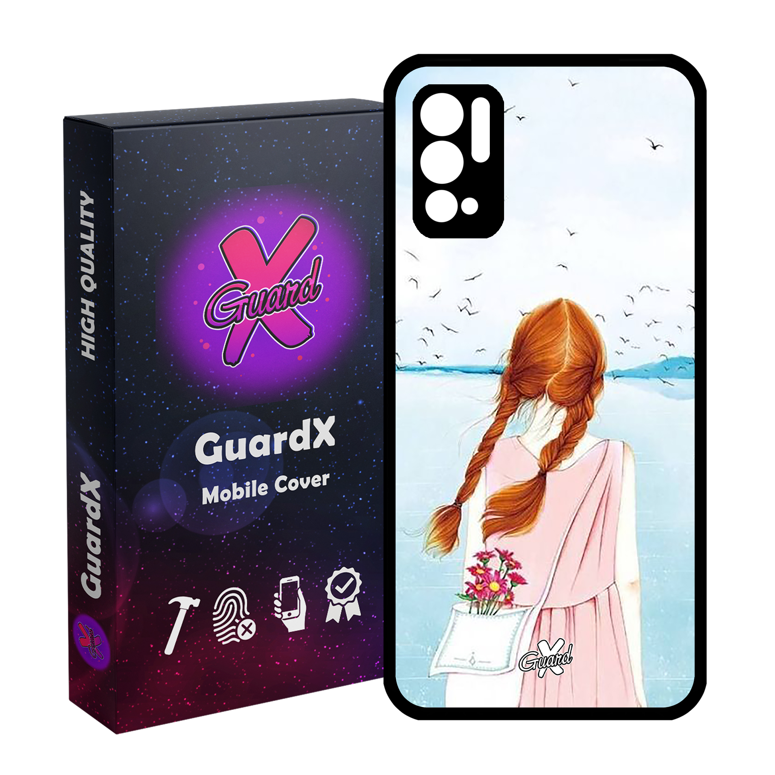 کاور گارد ایکس طرح دختر مدل Glass10213 مناسب برای گوشی موبایل شیائومی Redmi Note 10 5G / Poco M3 Pro