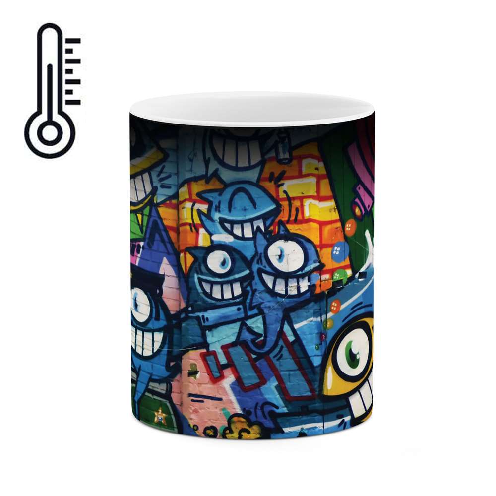 ماگ حرارتی طرح دیوار گرافیتی مدل mgh00235