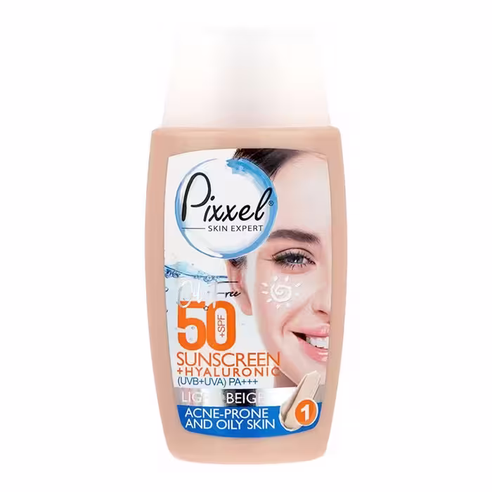 کرم ضد آفتاب بژ روشن پوست های چرب با SPF 50 پیکسل 50 میل