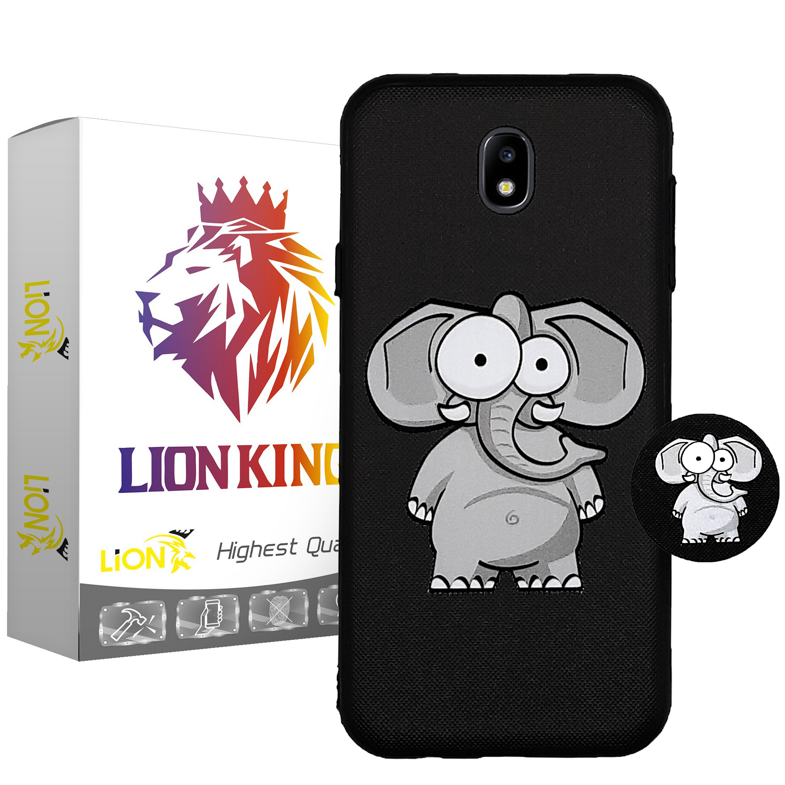    کاور لاین کینگ مدل Fil مناسب برای گوشی موبایل سامسونگ Galaxy J7 Pro به همراه پایه نگهدارنده