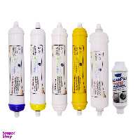 فیلتر دستگاه تصفیه آب آکوآ اسپرینگ مدل F-S7-Q5A مجموعه 4 عددی به همراه رسوب گیر اسکالکس پلاس