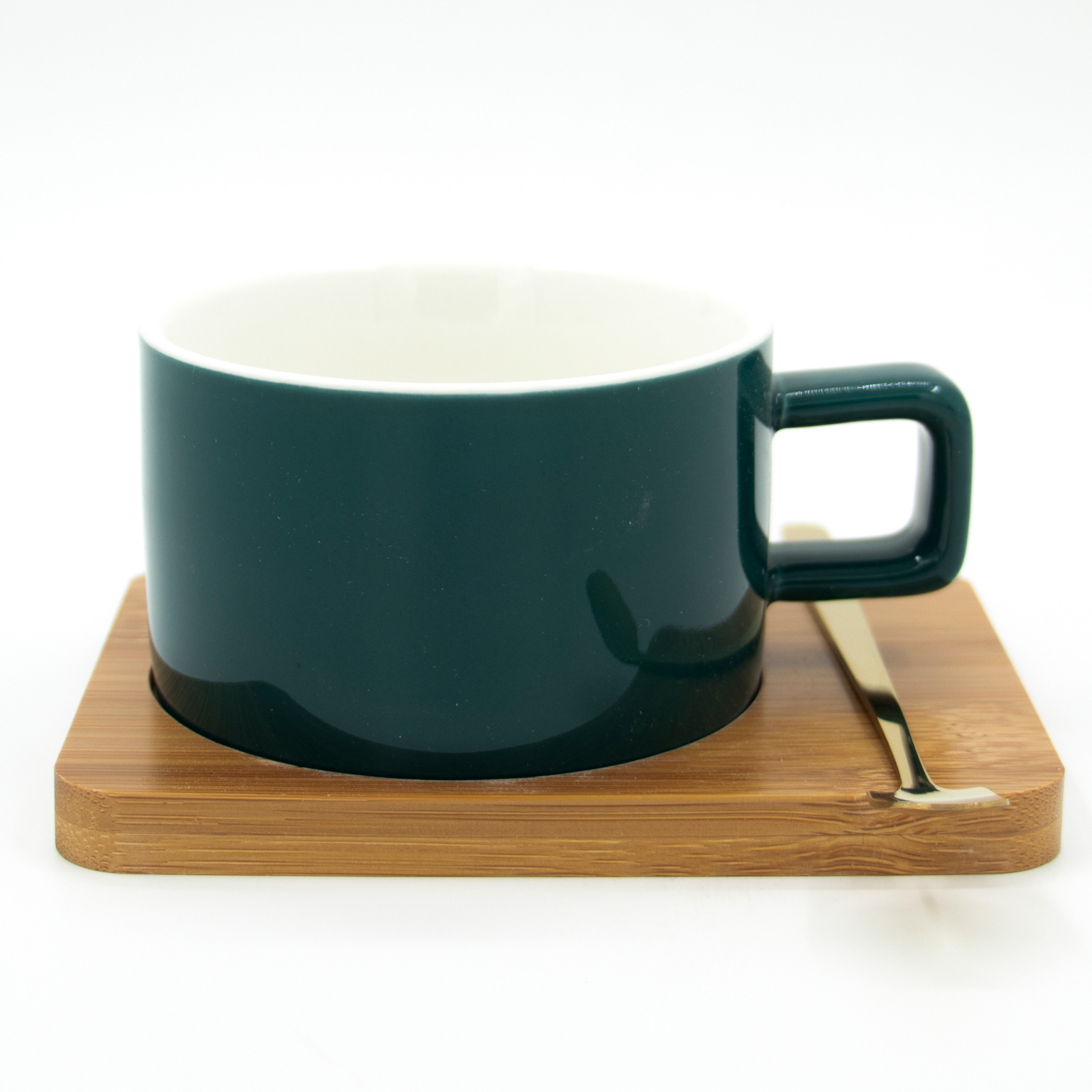 ماگ دسر با سینی چوبی کد 206 سبز