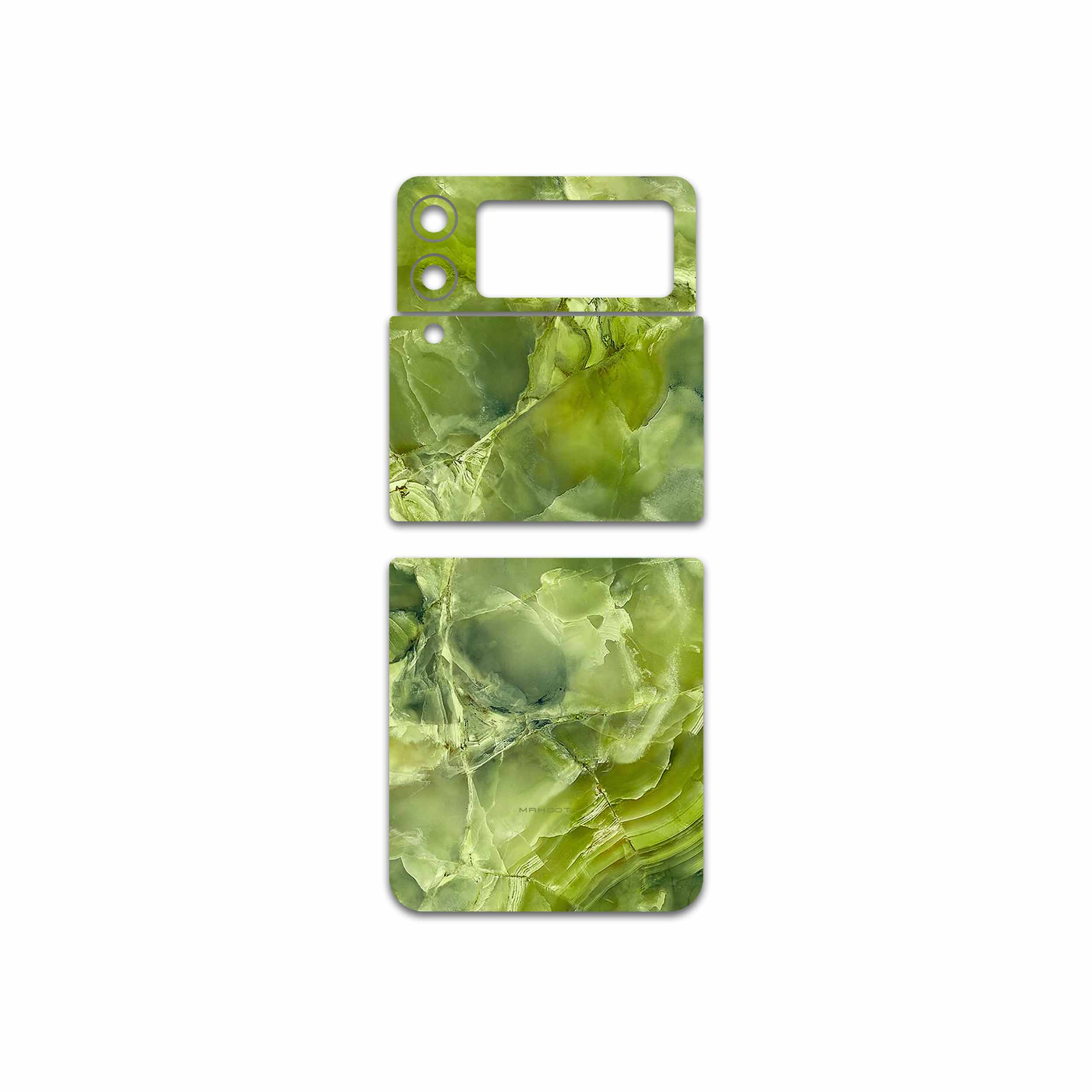 برچسب پوششی ماهوت مدل Green-Crystal-Marble مناسب برای گوشی موبایل سامسونگ Galaxy Z Flip3 5G