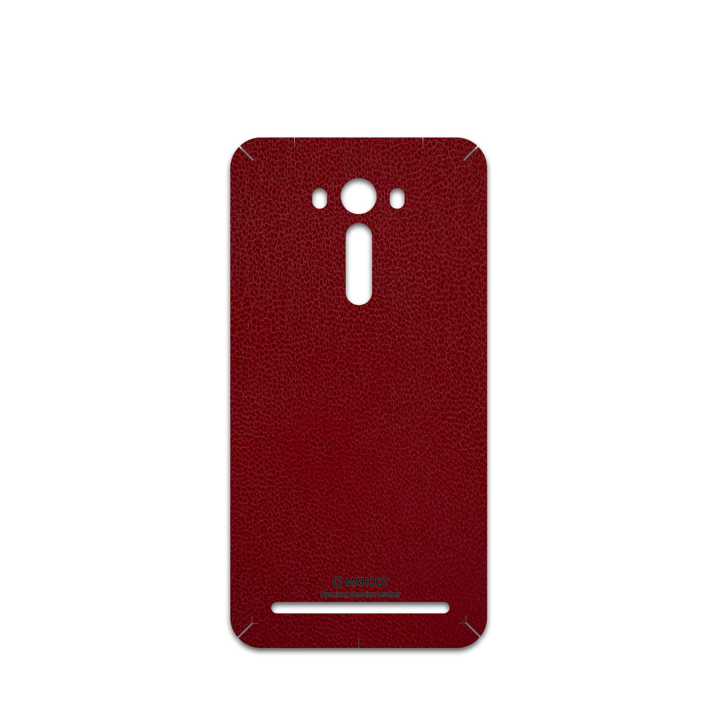 برچسب پوششی ماهوت مدل Red-Leather مناسب برای گوشی موبایل ایسوس Zenfone 2 Laser