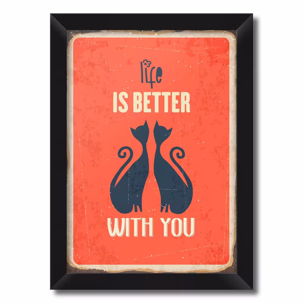 تابلو فنچ آرت طرح Life is Better کد GPH283-G