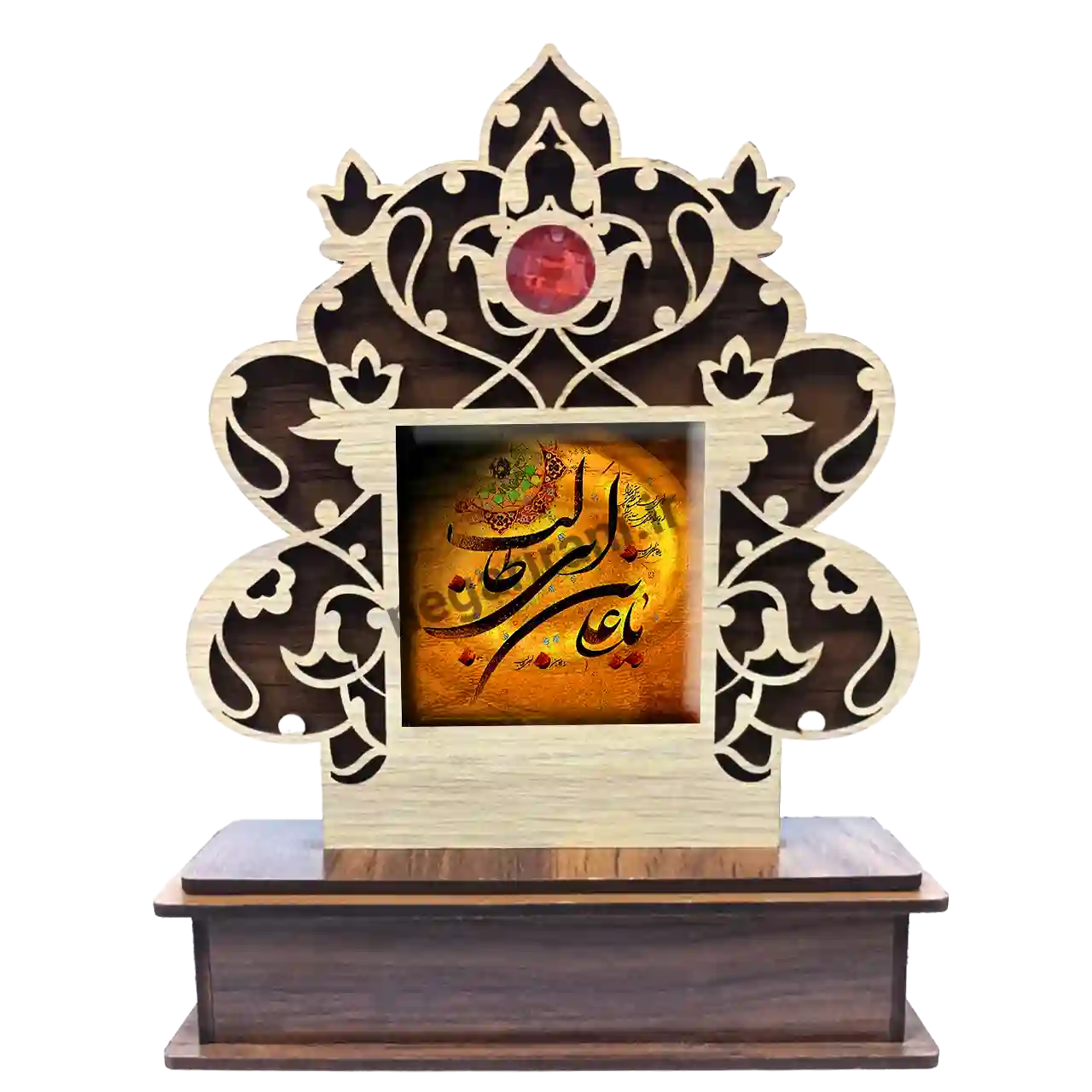 تندیس کاشی گلدار یا علی بن ابی طالب مدل 2D 81