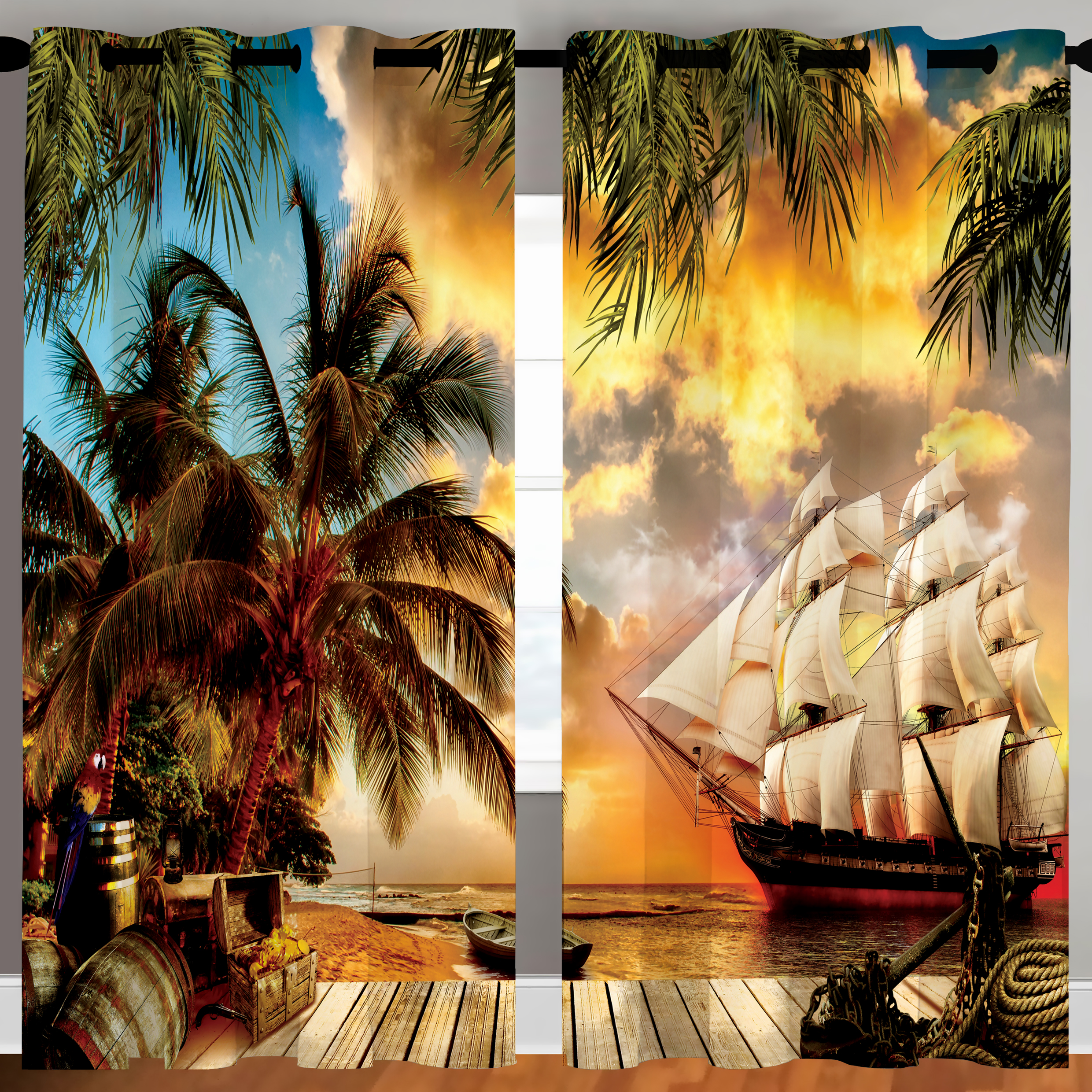 پرده مدل C31-50315 سایز 290×140 سانتی‌متر