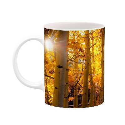 ماگ کاکتی طرح منظره پاییزی مدل mgh18595