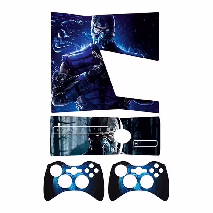 برچسب ایکس باکس 360 اسلیم توییجین وموییجین مدل Mortal kombat 02 مجموعه 4 عددی 