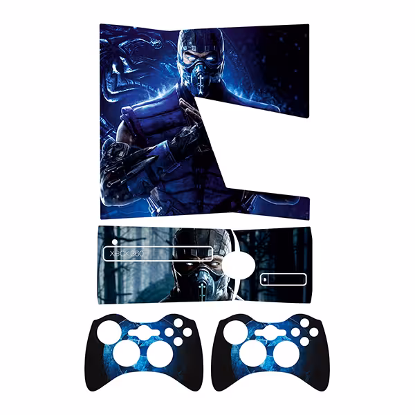 برچسب ایکس باکس 360 اسلیم توییجین وموییجین مدل Mortal kombat 02 مجموعه 4 عددی 